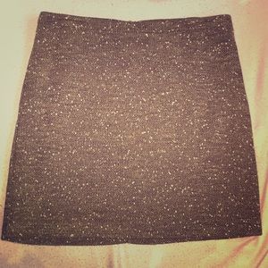 Apt. 9 Tweed Gold Shimmer A Line Mini Skirt Sz 10